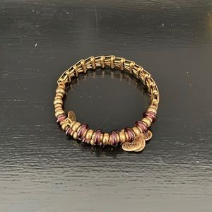 Alex and Ani Purple and Gold Bangle